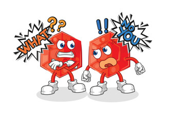 ruby arguing each other cartoon vector