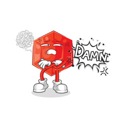 ruby very pissed off illustration. character vector