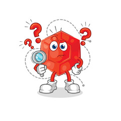 ruby searching illustration. character vector