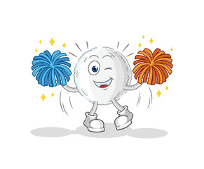 white blood cheerleader cartoon. cartoon mascot vector