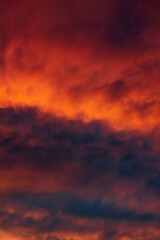 Vibrant Orange Sunset Sky