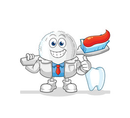 white blood dentist illustration. character vector