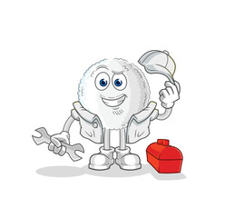 white blood mechanic cartoon. cartoon mascot vector