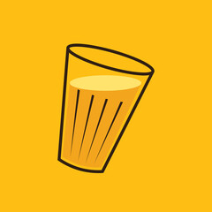 Indian hot drink vector. Indian chai icon. Chai is Indian drink. 