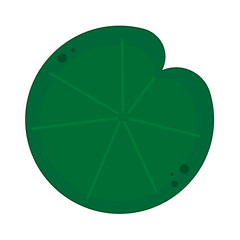 Lily pad vector. Lily pad logo design. © Supakorn