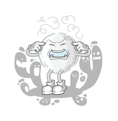 depressed white blood character. cartoon vector