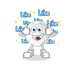 white blood give lots of likes. cartoon vector