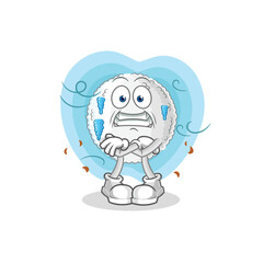 white blood cold illustration. character vector