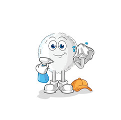 white blood cleaner vector. cartoon character