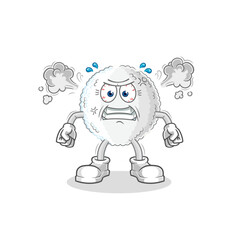 white blood very angry mascot. cartoon vector