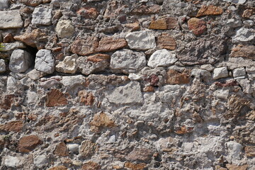 Mur du château de Castres, Cannes, Côte d'Azur, France. Texture de mur 