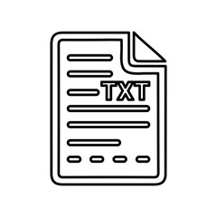 Document, text, format outline icon. Line art sketch.