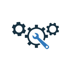 Gear, preferences icon. Editable vector graphics.