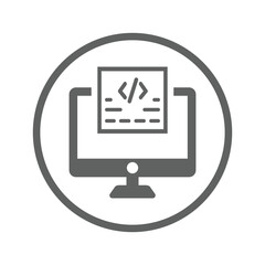 Program icon. Gray vector design.