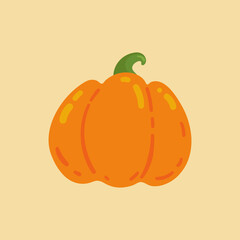 Simple orange pumpkin.