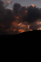 sunset in the clouds