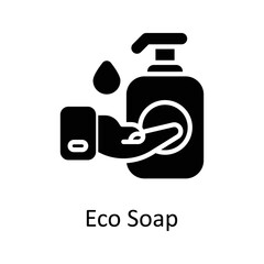 Eco Soap vector Solid Icon Design illustration on White background. EPS 10 File 