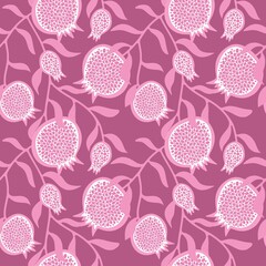 Autumn fruit seamless pomegranate pattern for wrapping and clothes print and fabrics and notebooks and kids