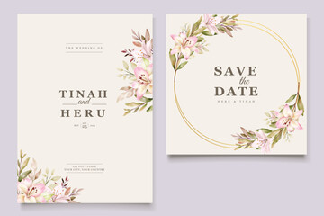 watercolor floral background and frame design