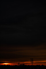 sunset over the city