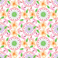 Pattern girandole di fiori su sfondo bianco