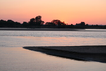 Sunset on the Vistula River.