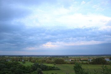 Fototapeta na wymiar View of the Lower Vistula Valley. Diabelce, Swiecie, hiking trail.