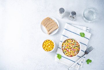 Mexican street corn salad in a bowl