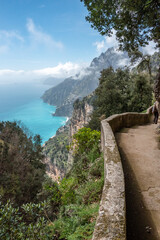 Fototapeta na wymiar Scenic view of the Amalfi coast near Positano, Italy