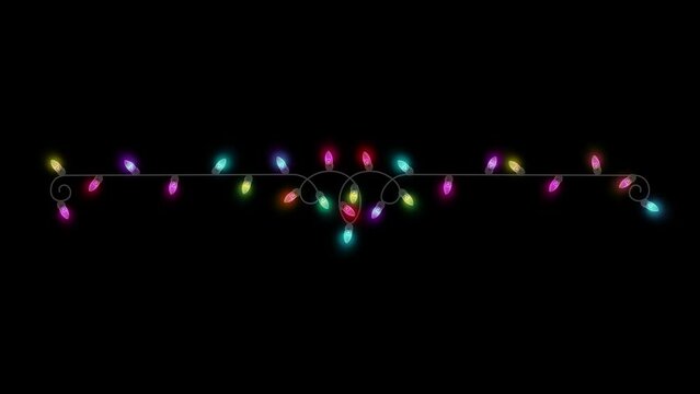 Christmas Light Decorative Borders. his Christmas Light Decorative Borders motion graphic is Christmas lights footage for download to Decorate Lighting Bulbs on video clips. String lights is a ready