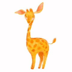 cute Giraffe for child, illustration isolated on white