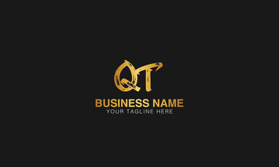 QT initial logo | initial based abstract modern minimal creative logo, vector template image. luxury logotype logo, real estate homie logo. typography logo. initials logo.