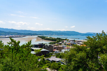 Fototapeta na wymiar 奠供山山頂から見る和歌浦の風景
