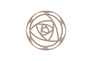 Mandala ornament henna logo design icon symbol ornate decorative illustration simple minimalist