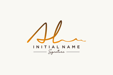 Initial AL signature logo template vector. Hand drawn Calligraphy lettering Vector illustration.