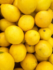 Asian fresh yellow lemon, Indonesian tropical lemon.