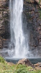 Fototapeta na wymiar Casca d'Anta waterfall in the middle of the Serra da Canastra, Minas Gerais, Brazil.