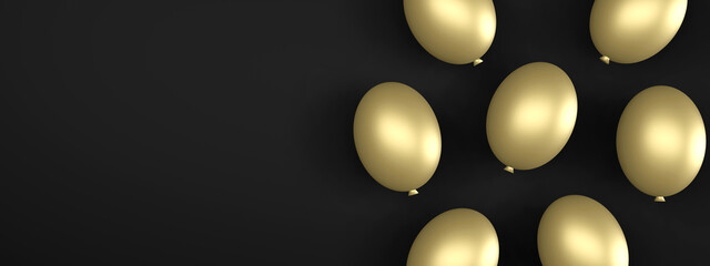 Baner złote balony