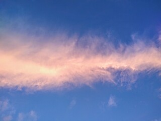 Naklejka na ściany i meble Vertical Pink Sunset Cloud Line