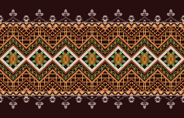 Oriental ethnic geometric pattern design for fabric. Traditional design for carpet, wallpaper, clothing, wrapping, fabric, batik, cover, background. Vector illustration.