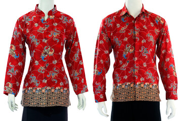 Batik uniform for men and women with classic motifs that look harmonious. 