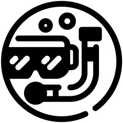 Snorkel Icon Glyph Style