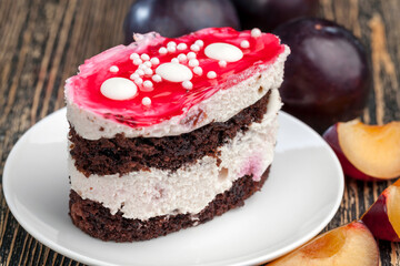 sweet layered red cake with cherry flavor