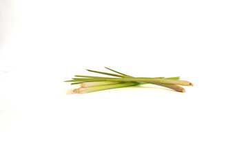 Fresh lemongrass isolated on a white background