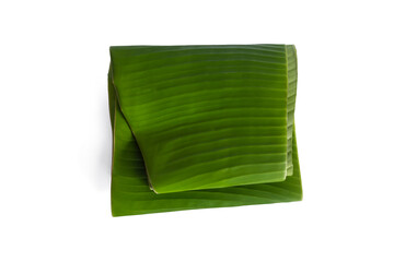 banana leaf wrapper isolated on a white background