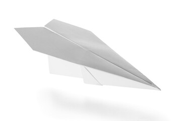 Paper plane isolated on white background