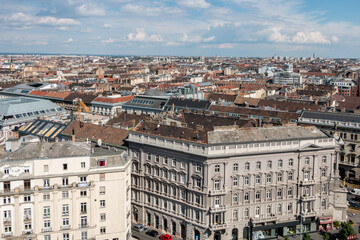 Fototapeta na wymiar Top view of the city of Budapest, Hungary.