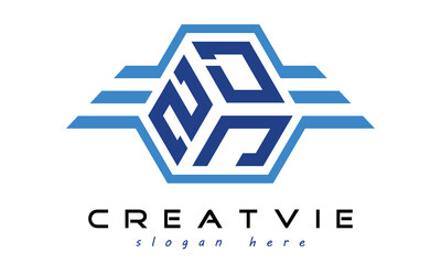 ZDJ three letter geometrical wings logo design vector template. wordmark logo | emblem logo | monogram logo | initial letter logo | typography logo | business logo | minimalist logo | - obrazy, fototapety, plakaty