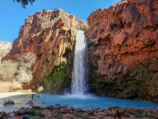 waterfall in the mountains