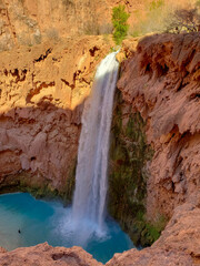 waterfall in the mountains